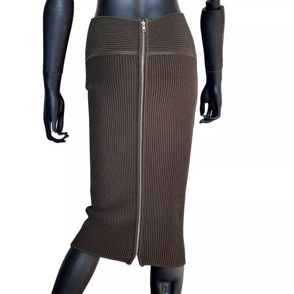 NWT Ronny Kobo Megan Rib Knit Cutout  Midi Bodycon Dress  Stretch  XS Sa… - Picture 5 of 14